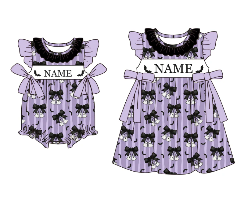Baby Clothing High Quality - High-Quality Halloween Children's Clothing Purple Ghost