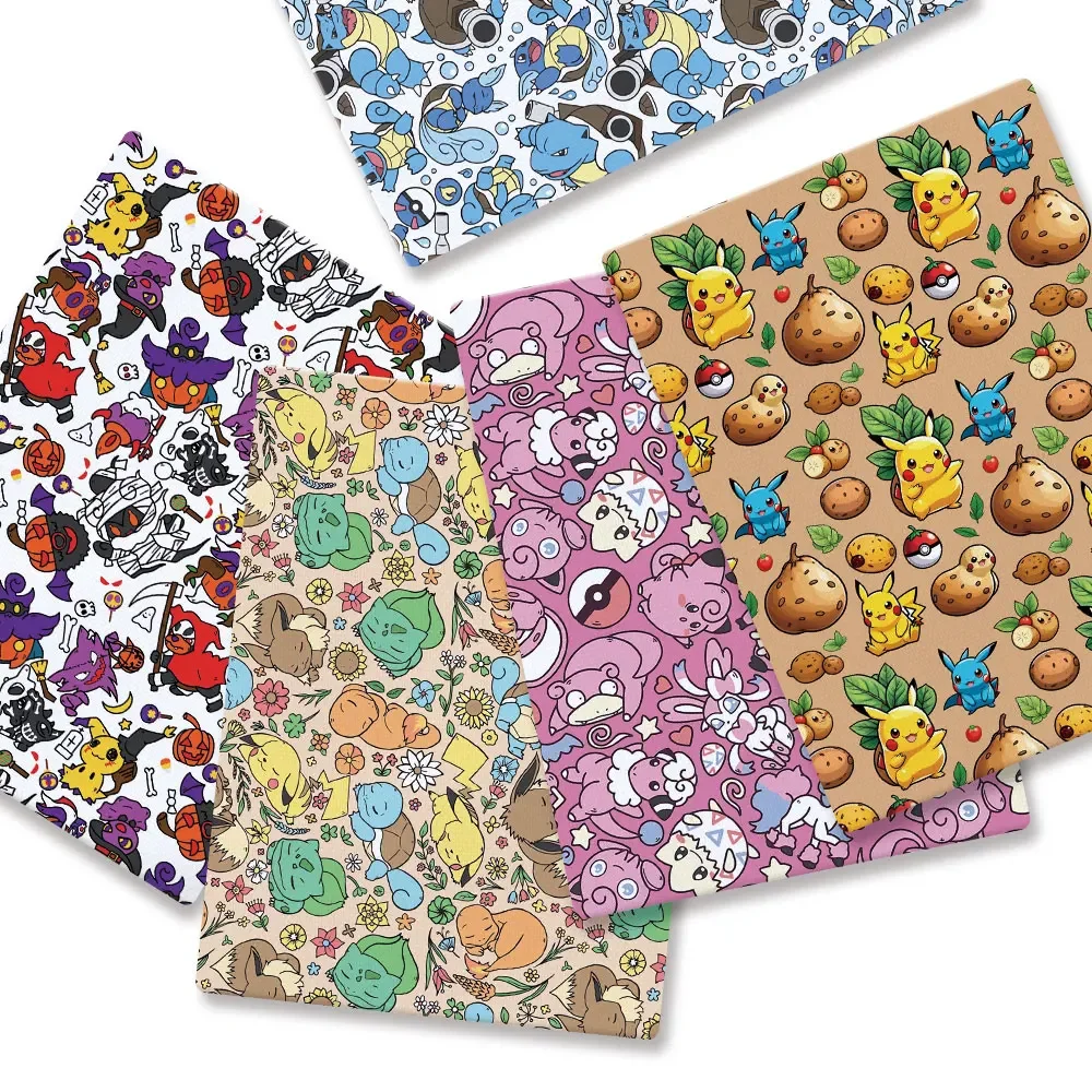 Pokemon Cartoon Fabric140*50cm - Baby Clothing 1 Year Old ulasan dan harga