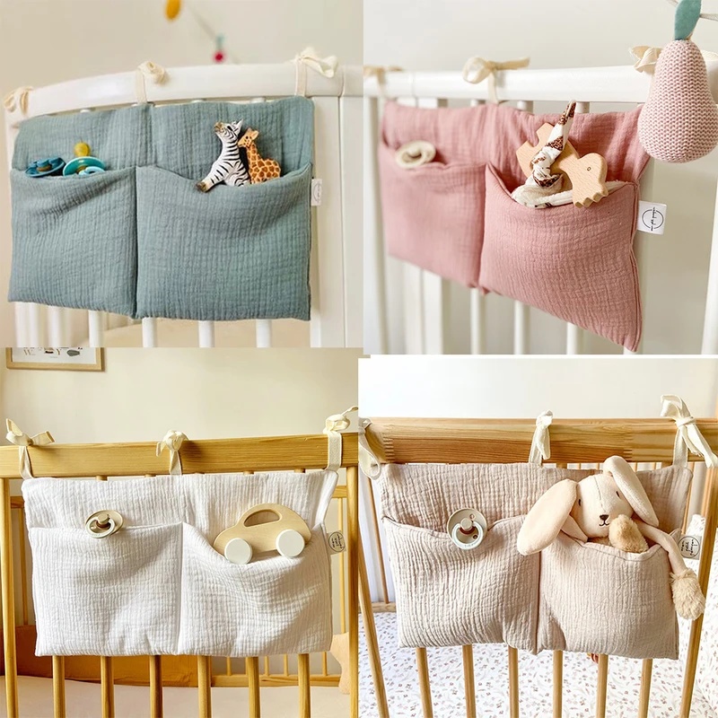 1/2pcs Baby Crib Organizer Cot - Baby Clothing For Bed ulasan dan harga