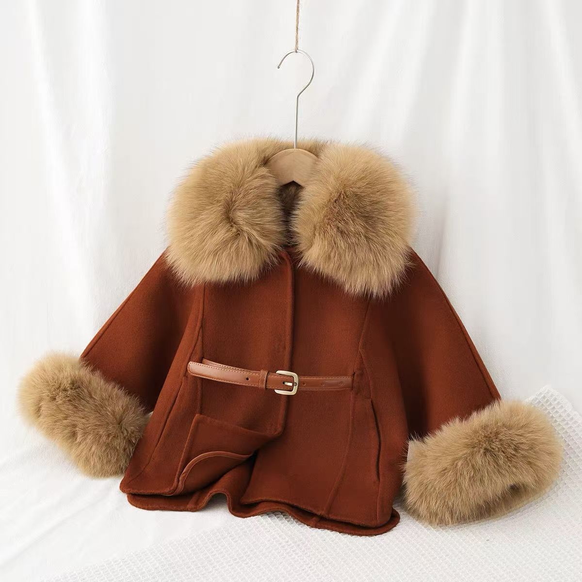 Girls' Double-sided Wool Coat  - Baby Clothing High End ulasan dan harga