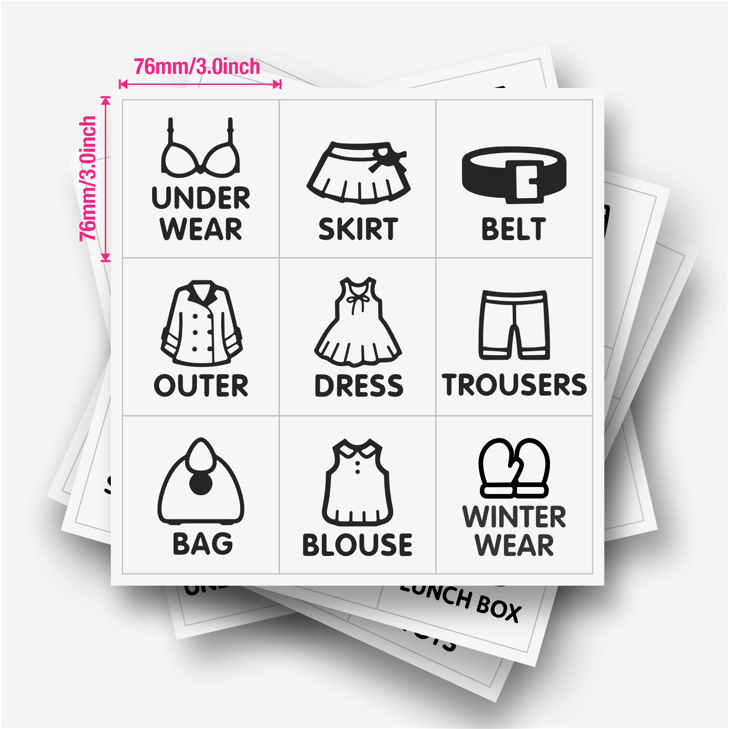 9 pcs/Sheet, Wardrobe Organize - Baby Clothing 1 Year Old ulasan dan harga